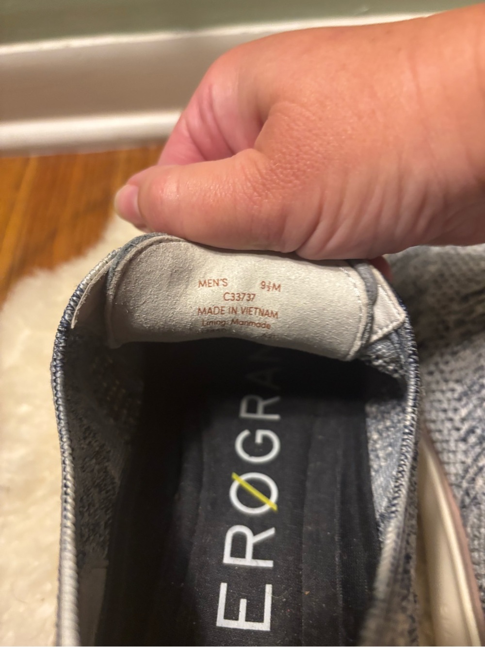 Cole Haan Men's Gray Knit Slip-On Loafers